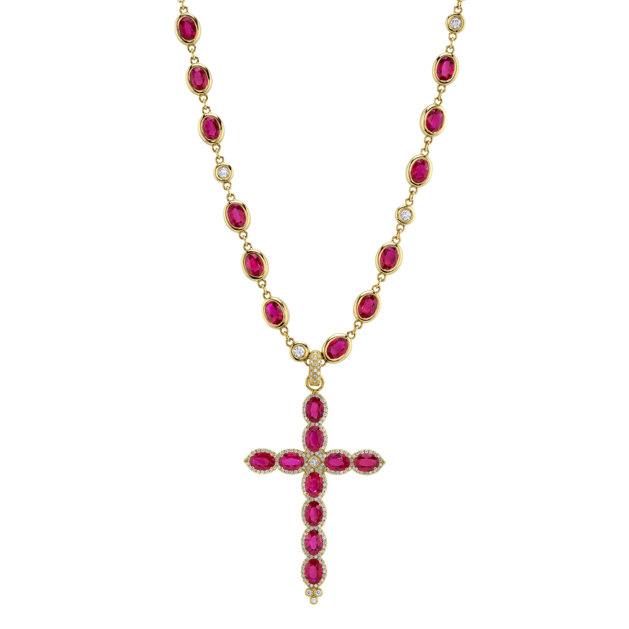 Magdalen Cross Pendant — front view