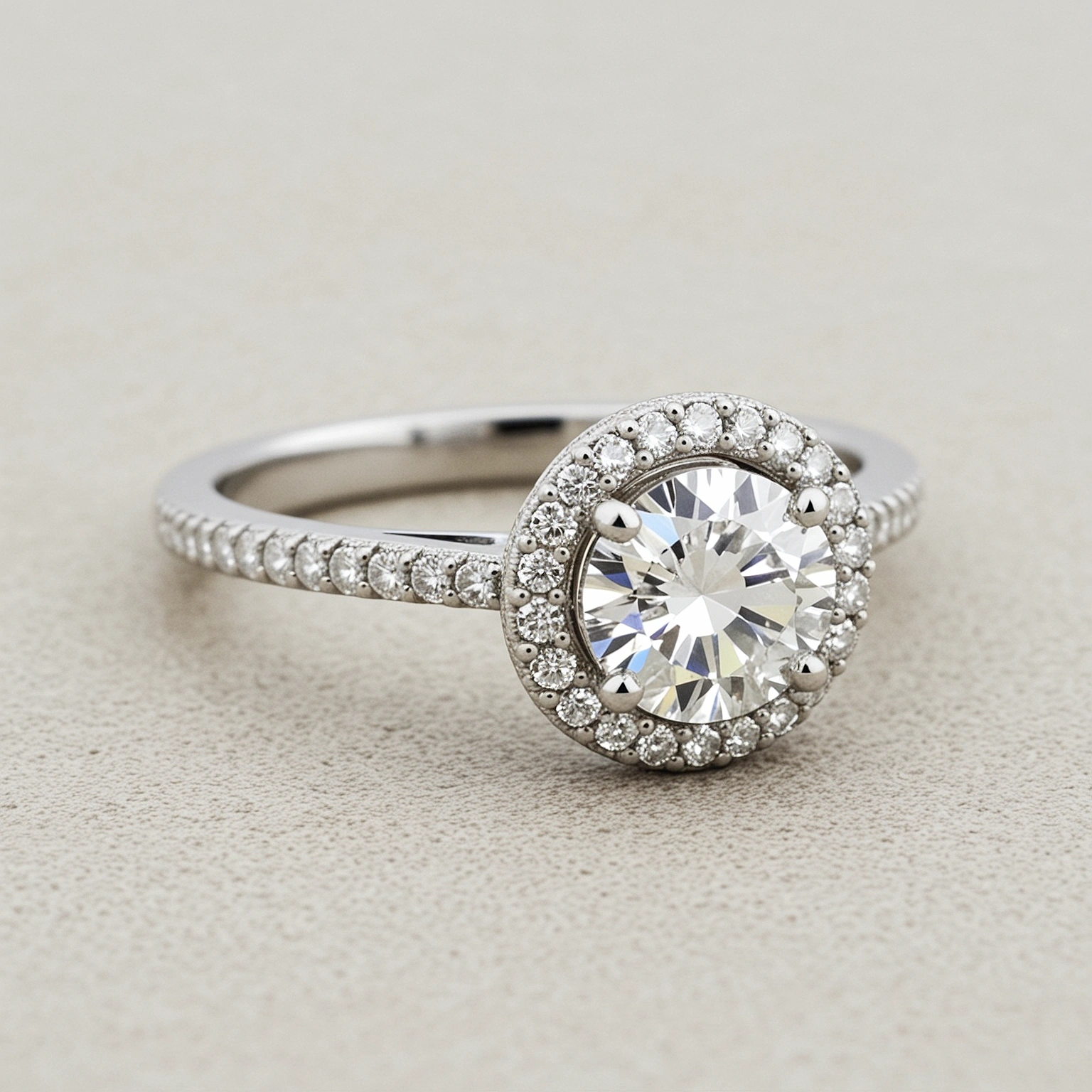 Saor Pavé Halo — front view